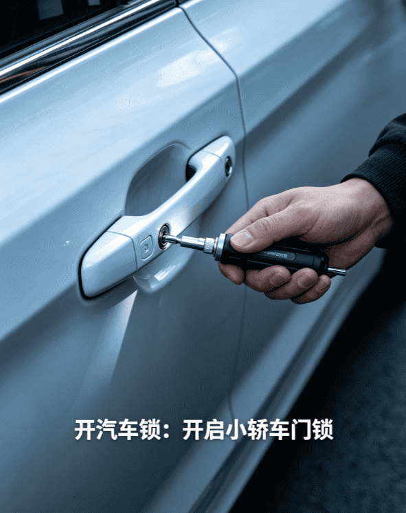 开小轿车汽车门锁